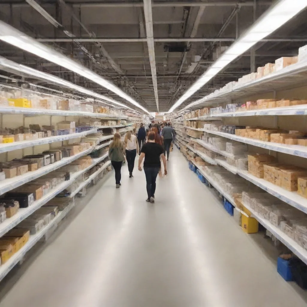 aiartstation art infinite ikea store full of trapped people doomed to spend eternity wandering the store confident engaging wow 3