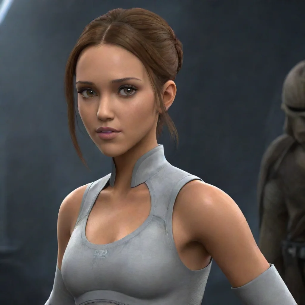 aiartstation art jessica alba in star wars clone wars  confident engaging wow 3