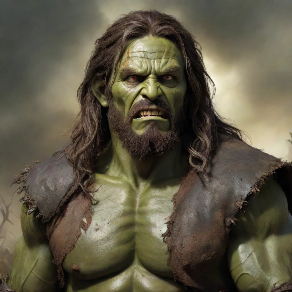artstation art jesus as orc confident engaging wow 3