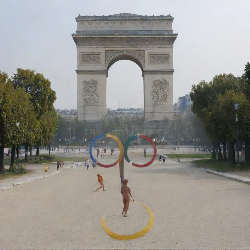 aiartstation art jeux olympiques paris 2024 confident engaging wow 3