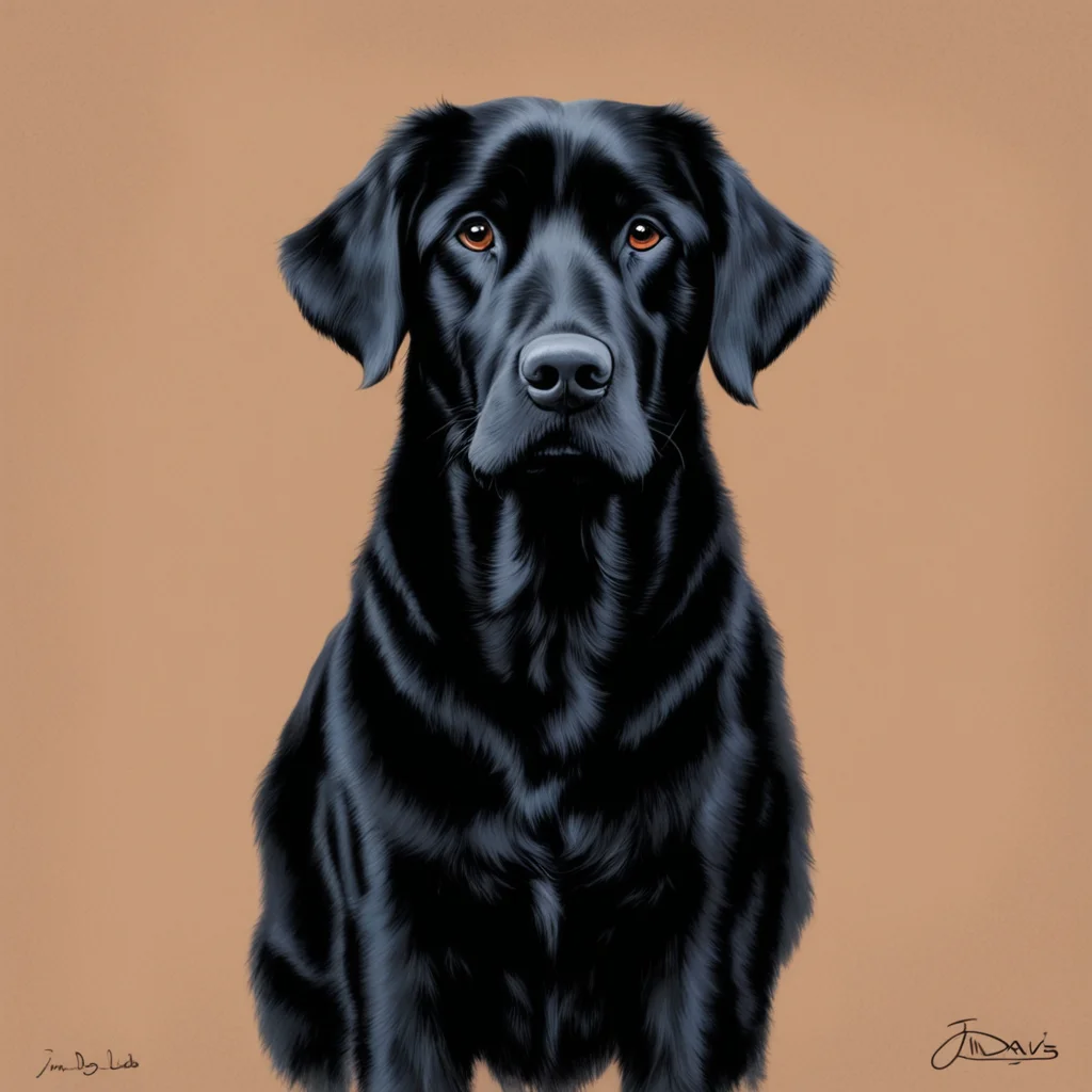 artstation art jim davis black lab confident engaging wow 3