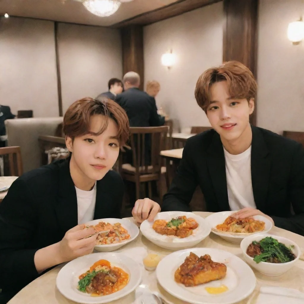 aiartstation art jk and jimin having dinner  confident engaging wow 3