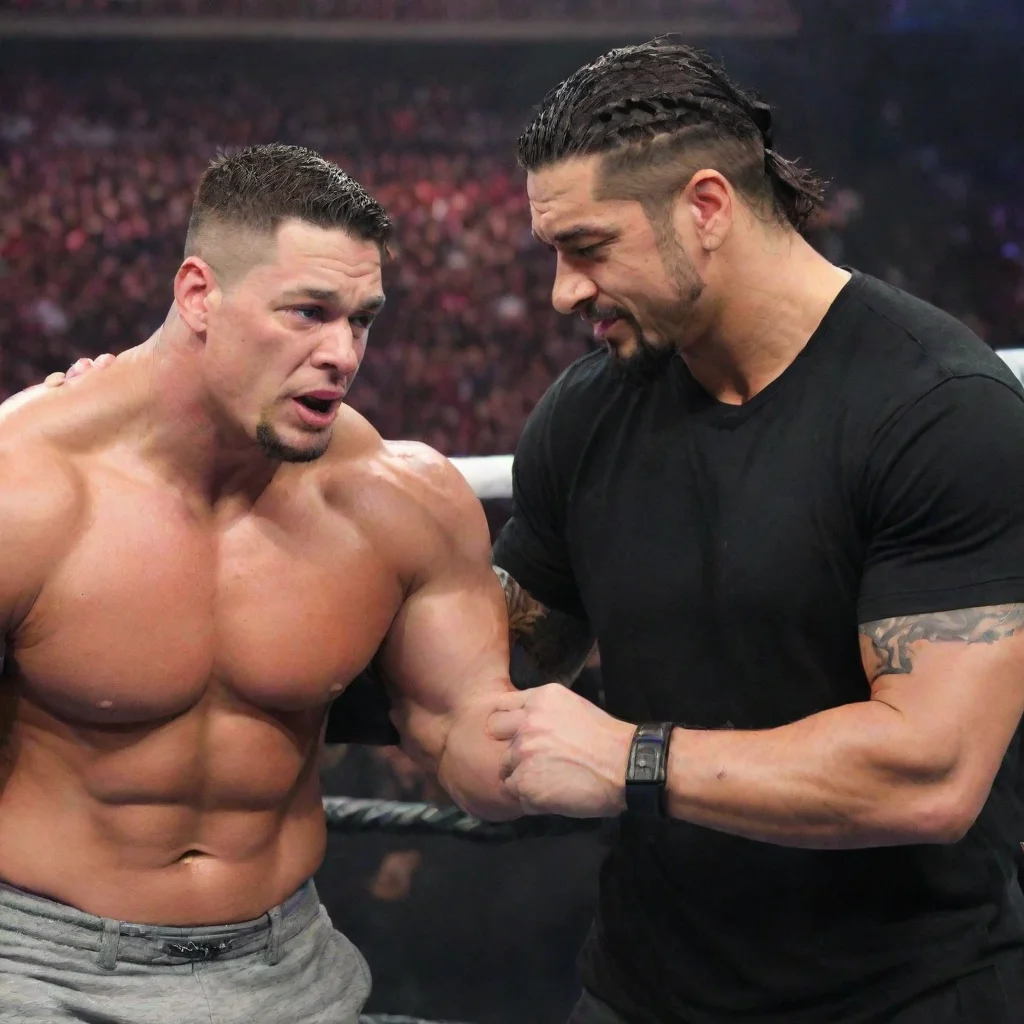 aiartstation art john cena and roman reigns  confident engaging wow 3