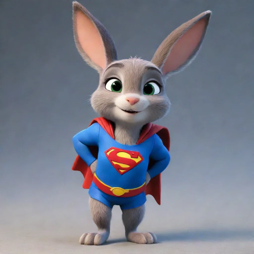 aiartstation art judy hopps superman confident engaging wow 3