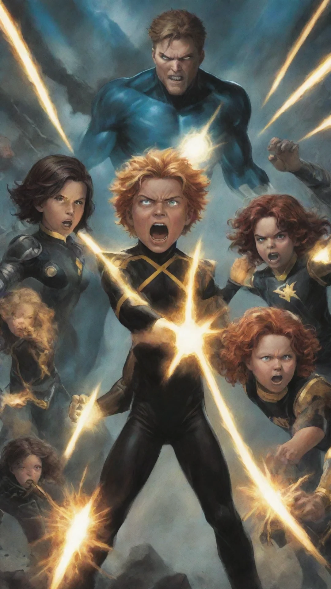 artstation art kids causing havok confident engaging wow 3 tall