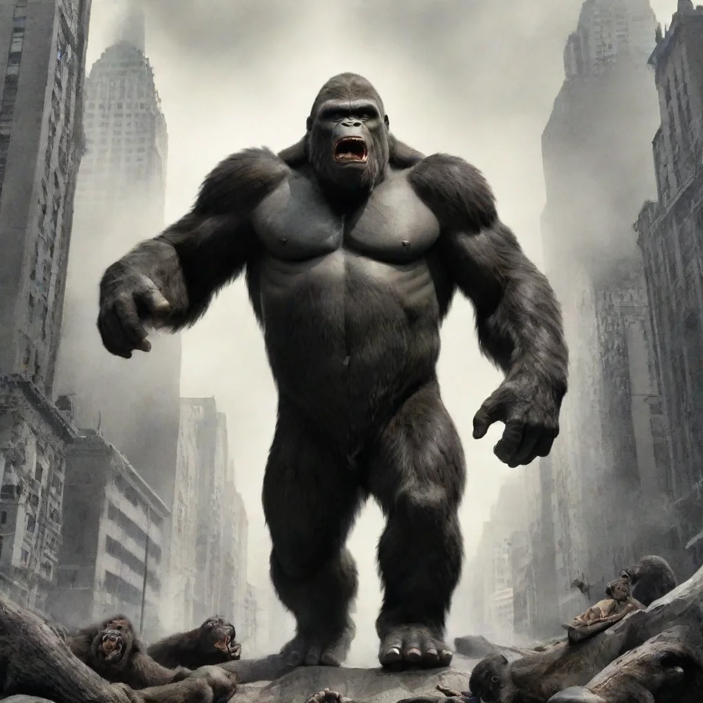 aiartstation art king kong confident engaging wow 3