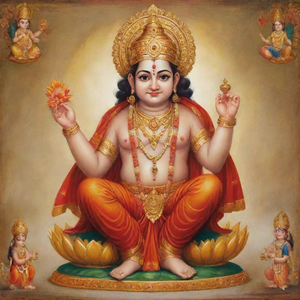 aiartstation art kuberji hindu god of wealth  confident engaging wow 3