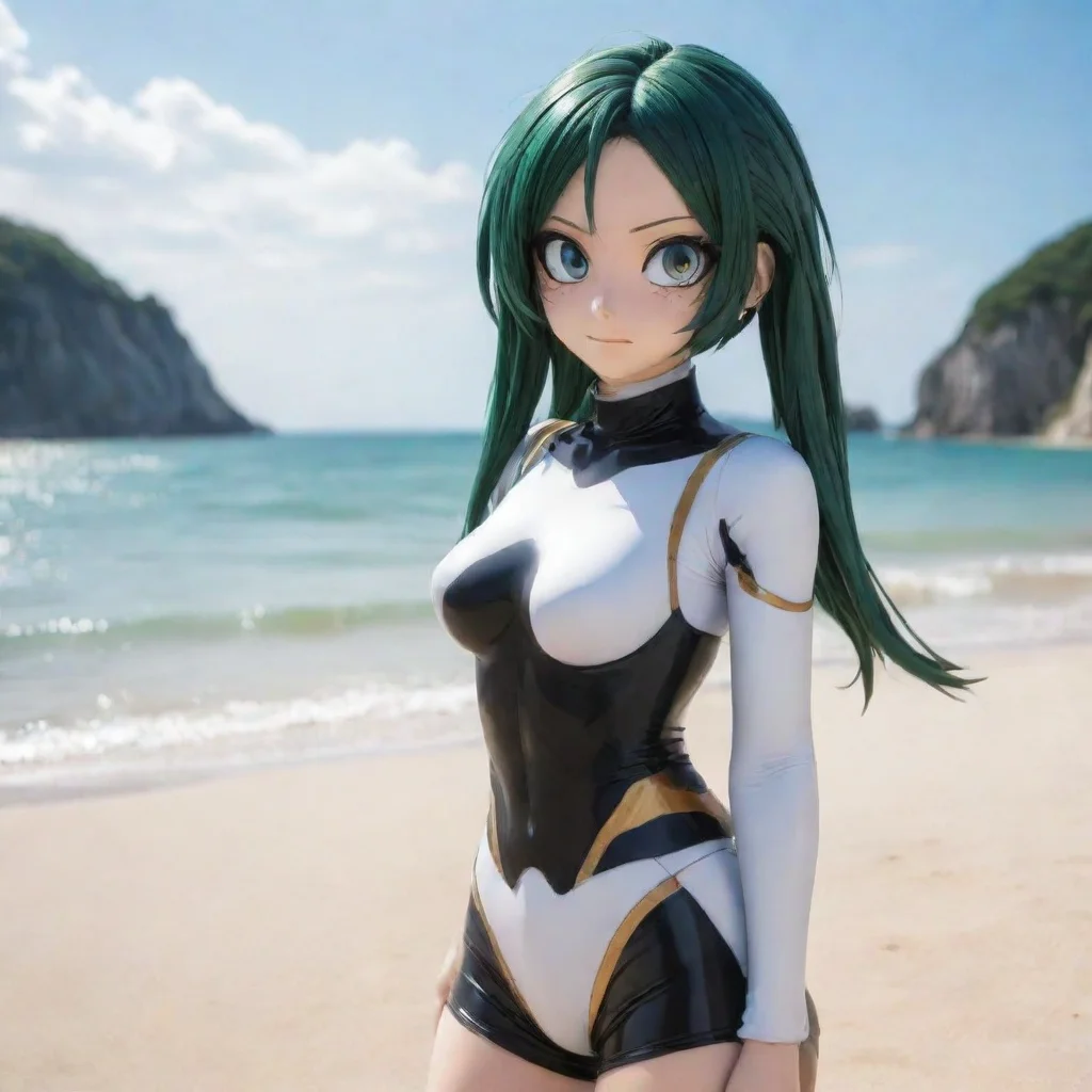 aiartstation art lady nagant my hero academia on beach confident engaging wow 3