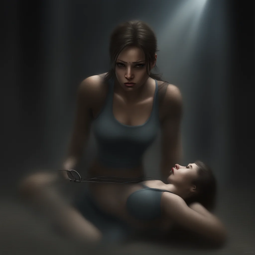 aiartstation art lara croft abducted by aluens confident engaging wow 3