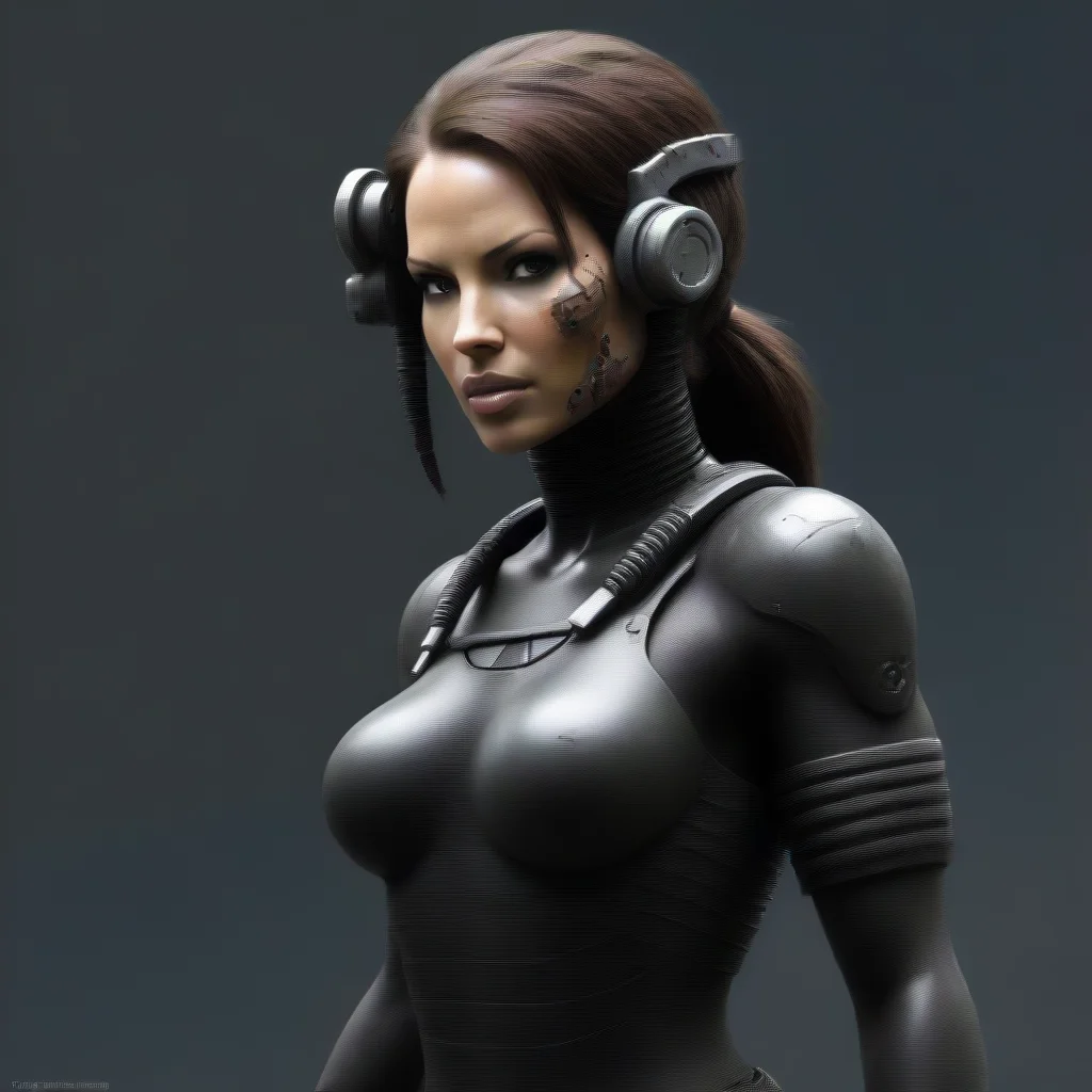 aiartstation art lara croft as a borg confident engaging wow 3