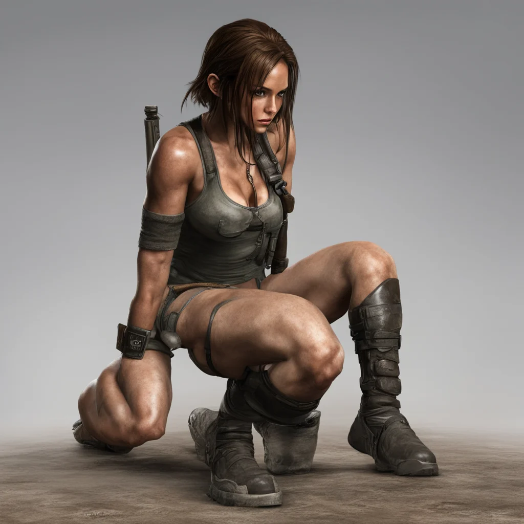 artstation art lara croft on all fours confident engaging wow 3