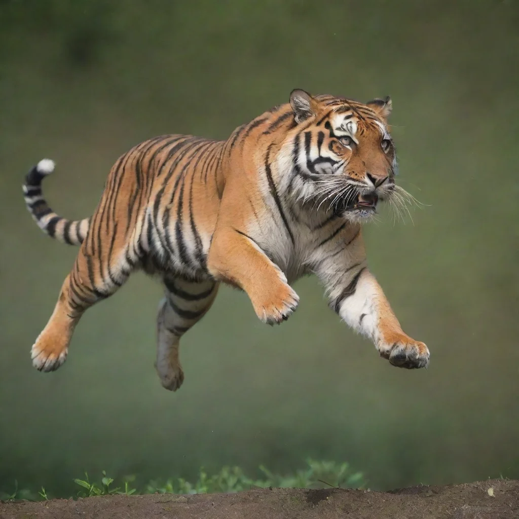 artstation art leaping tiger confident engaging wow 3