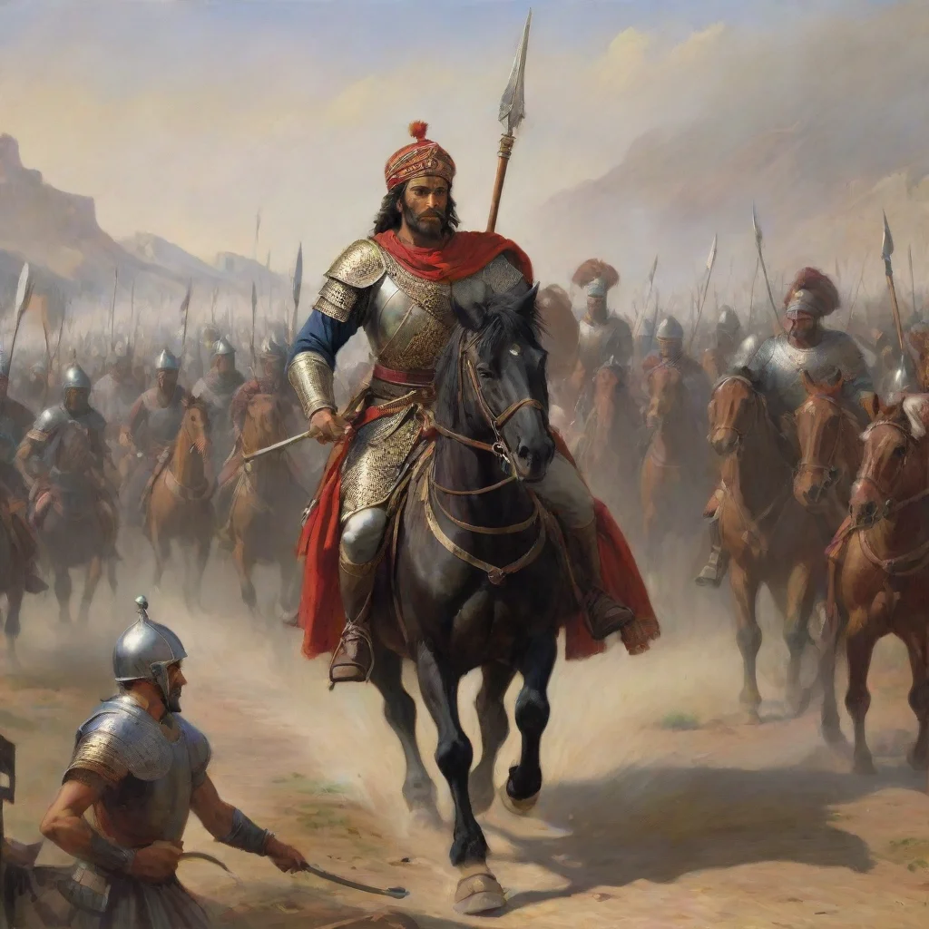 aiartstation art lenoraakbar leading his troops into battle confident engaging wow 3