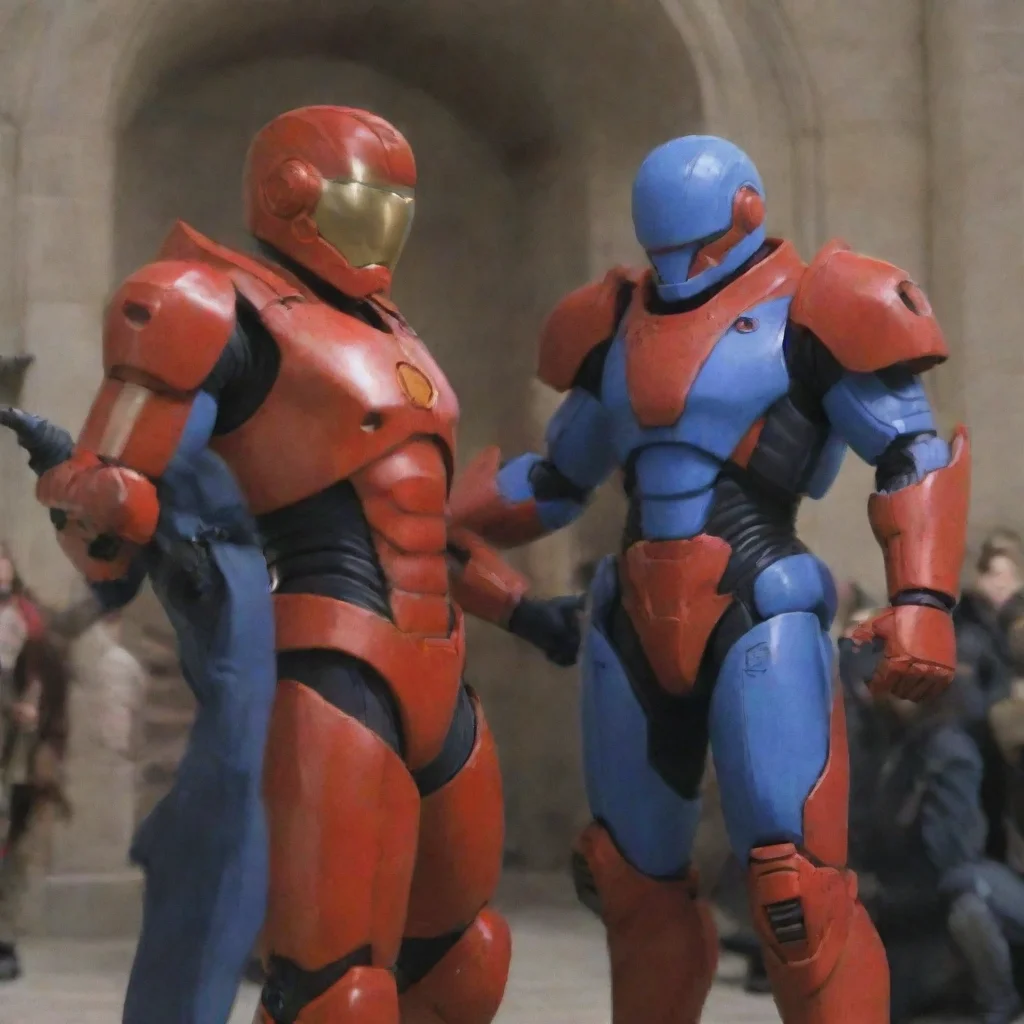 aiartstation art leonard church red vs blue confident engaging wow 3