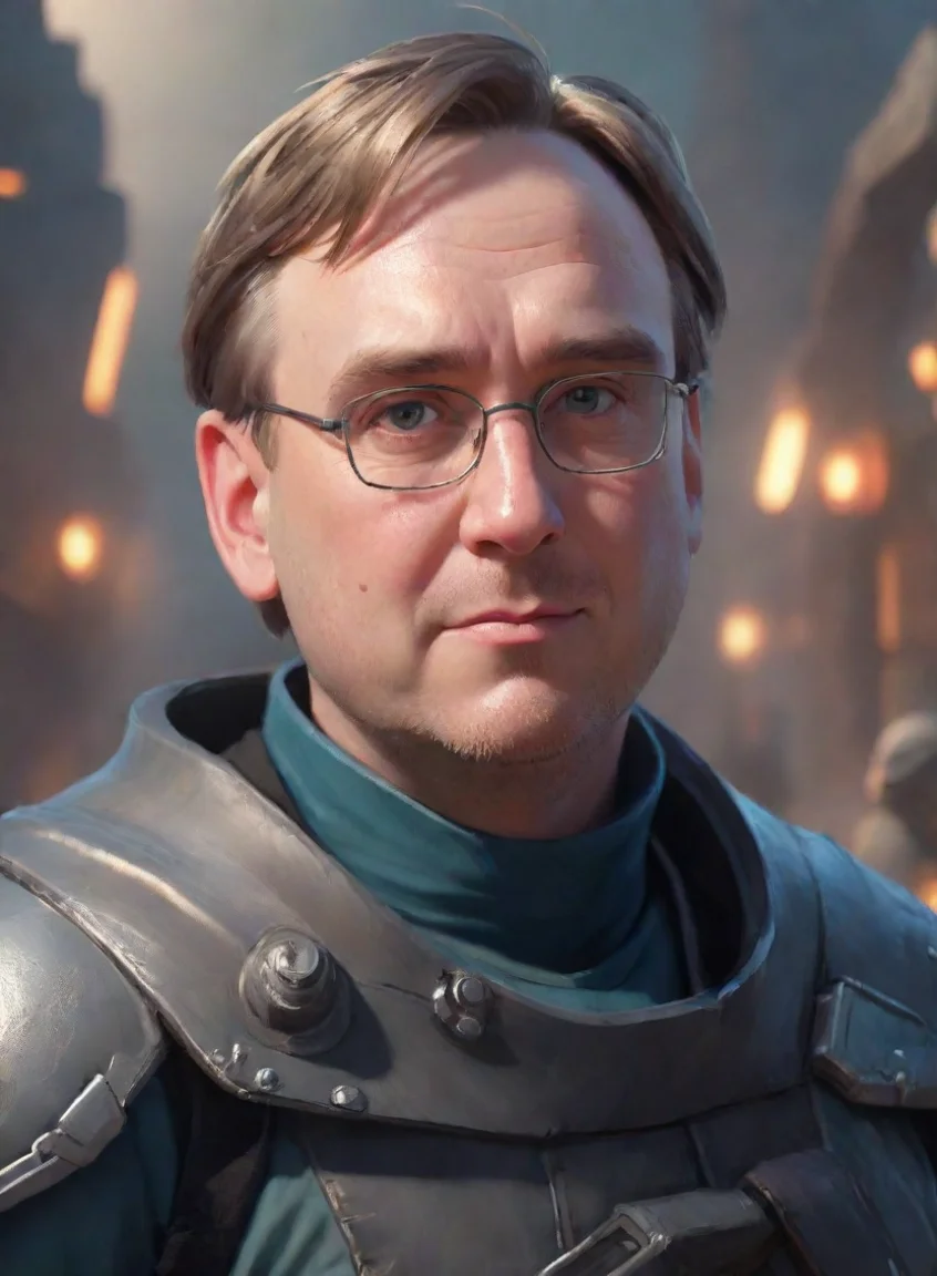 artstation art linus torvalds hd stylized film poster styled epic sci fi shoot hero art confident engaging wow 3 portrait43