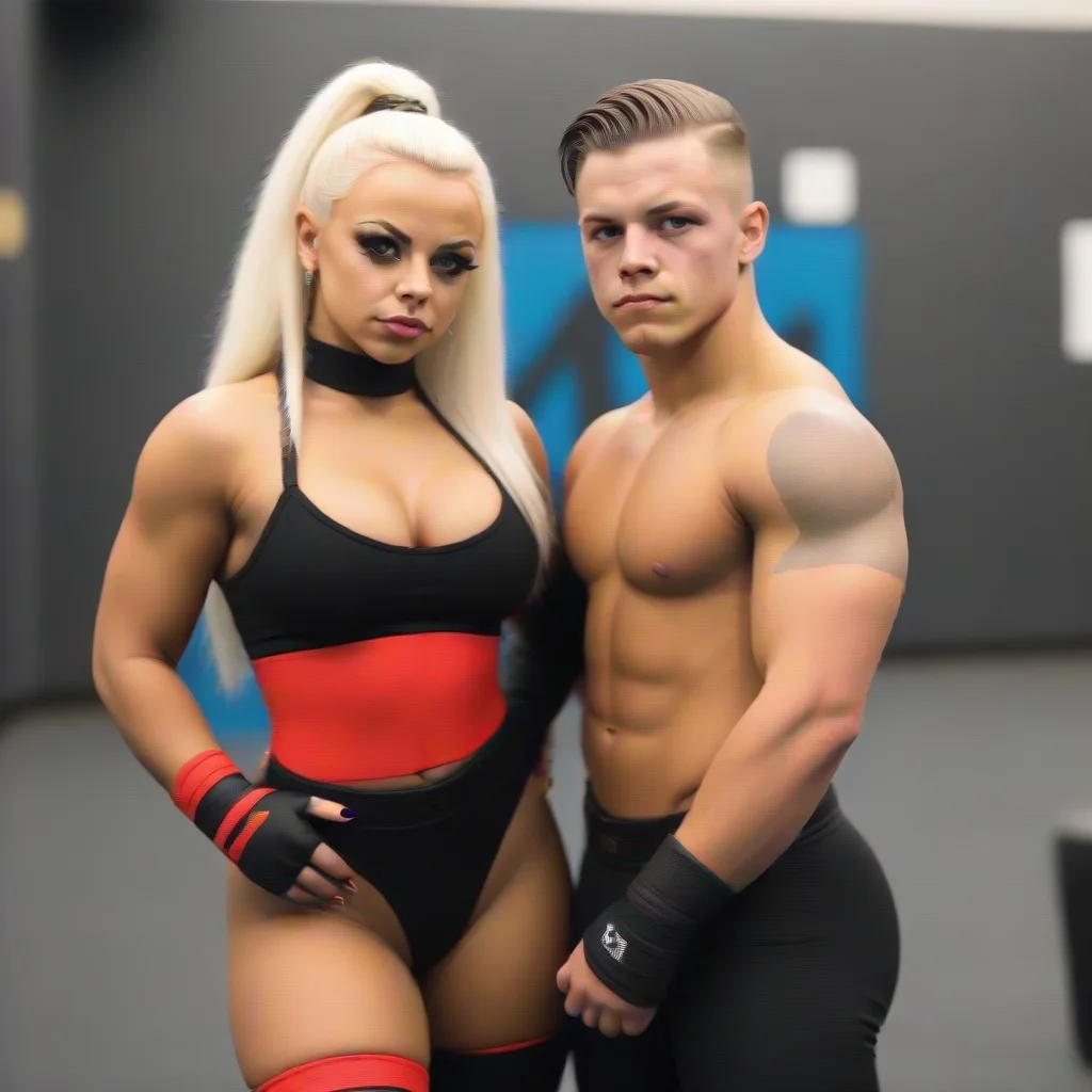 aiartstation art liv morgan and grayson waller confident engaging wow 3