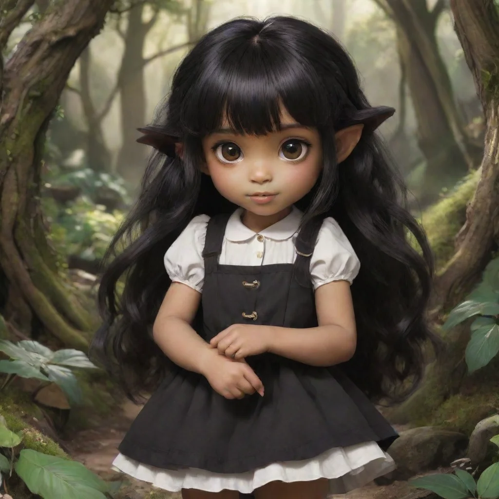 artstation art loli black hobbit confident engaging wow 3