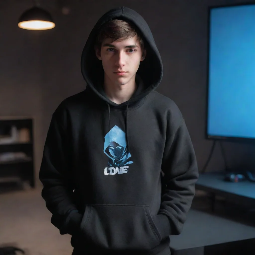 aiartstation art lone gaming player with hoodie confident engaging wow 3