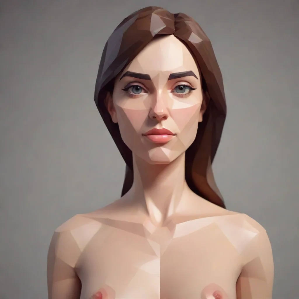 aiartstation art low poly female confident engaging wow 3