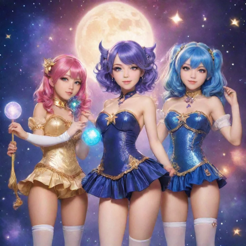 aiartstation art luna nova magic girls confident engaging wow 3