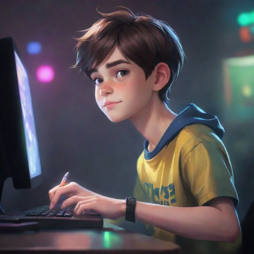 artstation art make this boy  look like a man and change the background a little confident engaging wow 3
