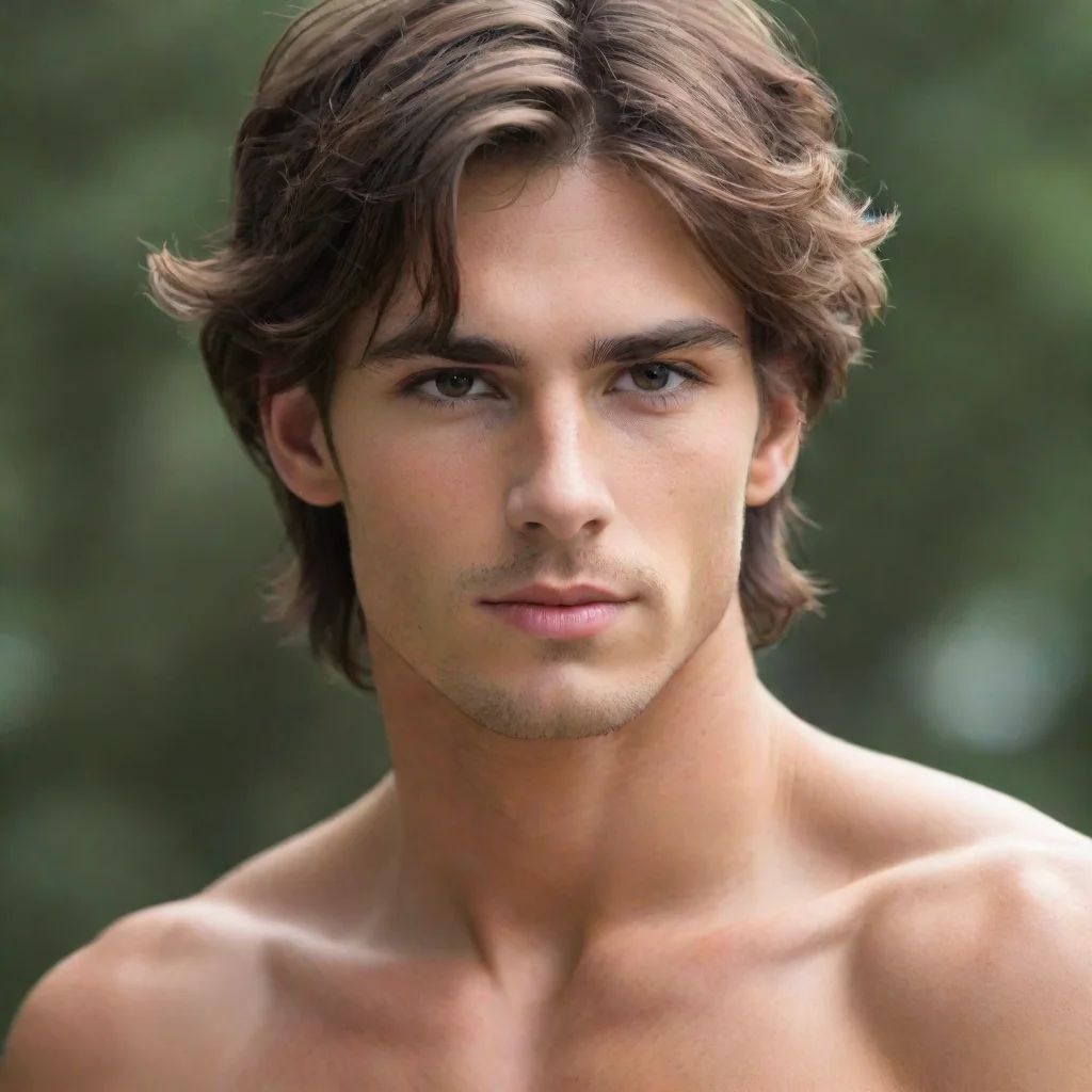 artstation art male beautiful brown hair  confident engaging wow 3