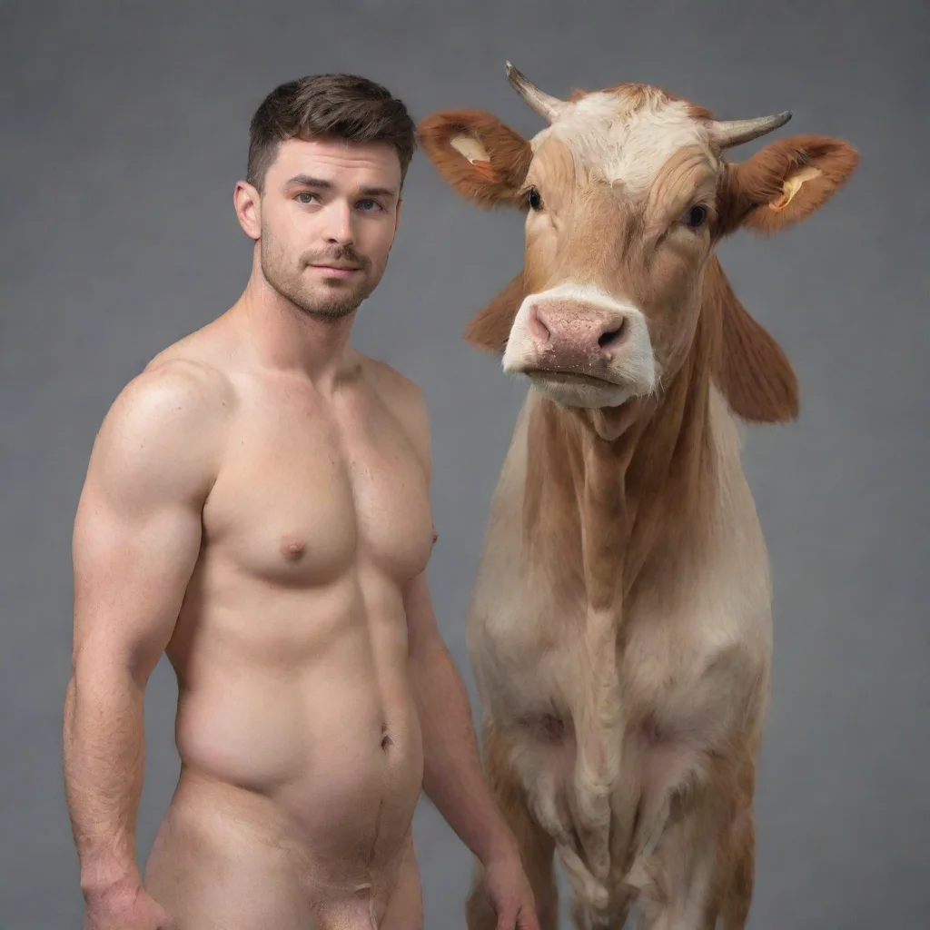 aiartstation art male to cow confident engaging wow 3