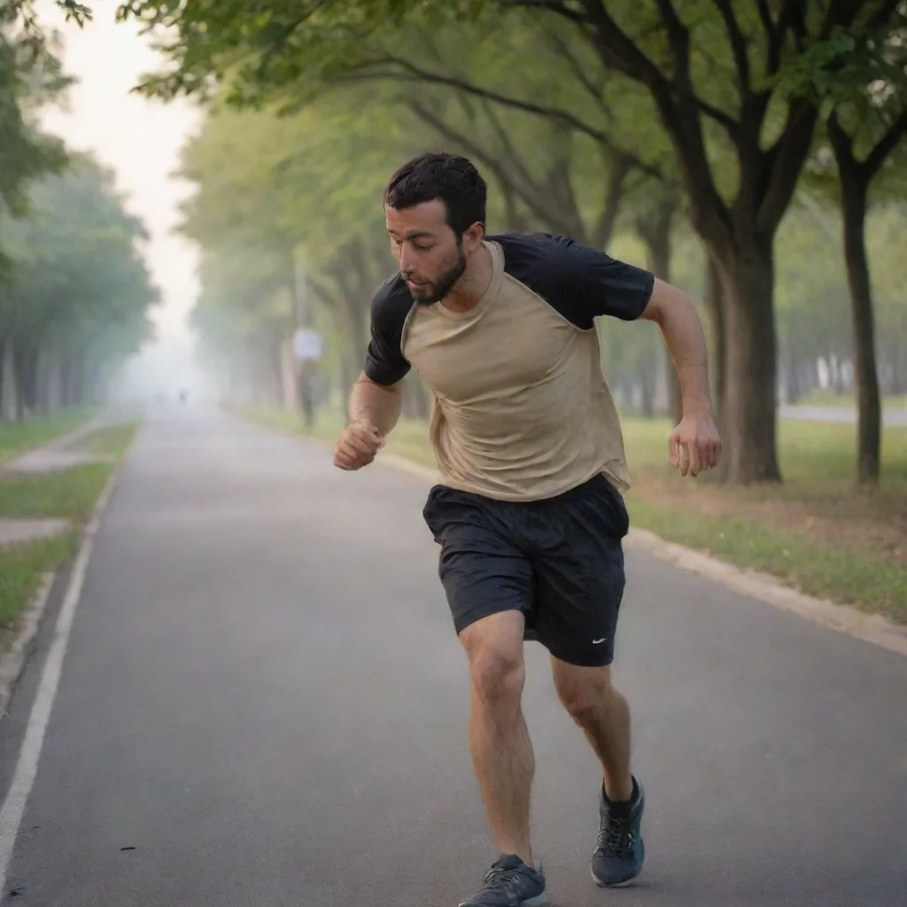 artstation art man run and a sleep confident engaging wow 3