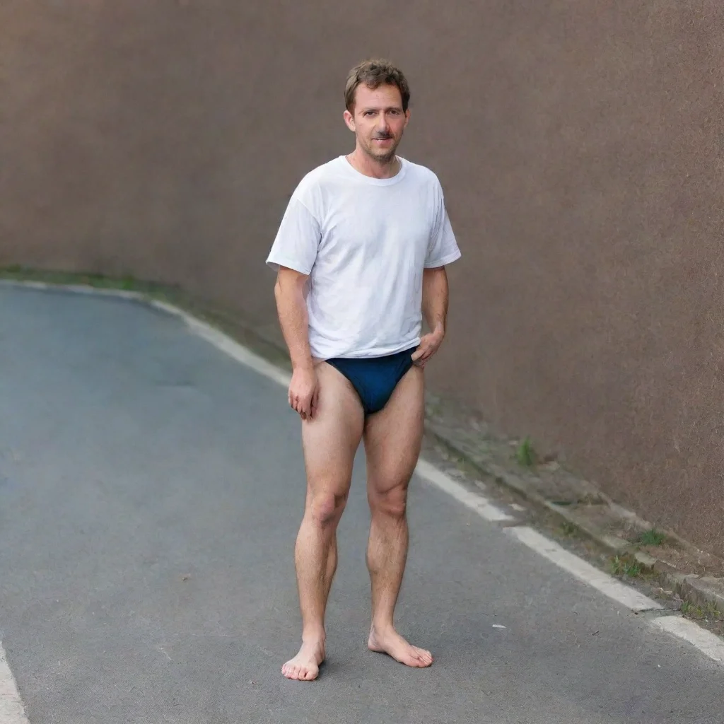 aiartstation art man with no pants and shirt confident engaging wow 3