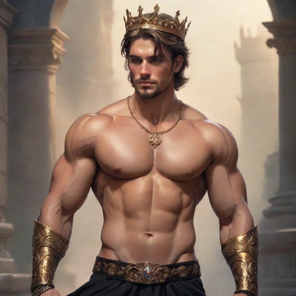 aiartstation art masculine fantasy art handsome king stunning hd aesthetic abs confident engaging wow 3