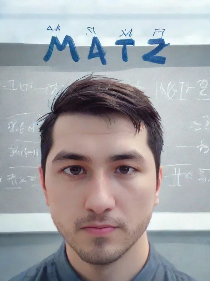 aiartstation art math equations anime character thinking stylized math formulas floating confident engaging wow 3