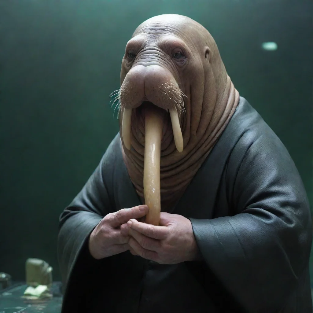 aiartstation art matrix themed walrus begging for money detailed confident engaging wow 3