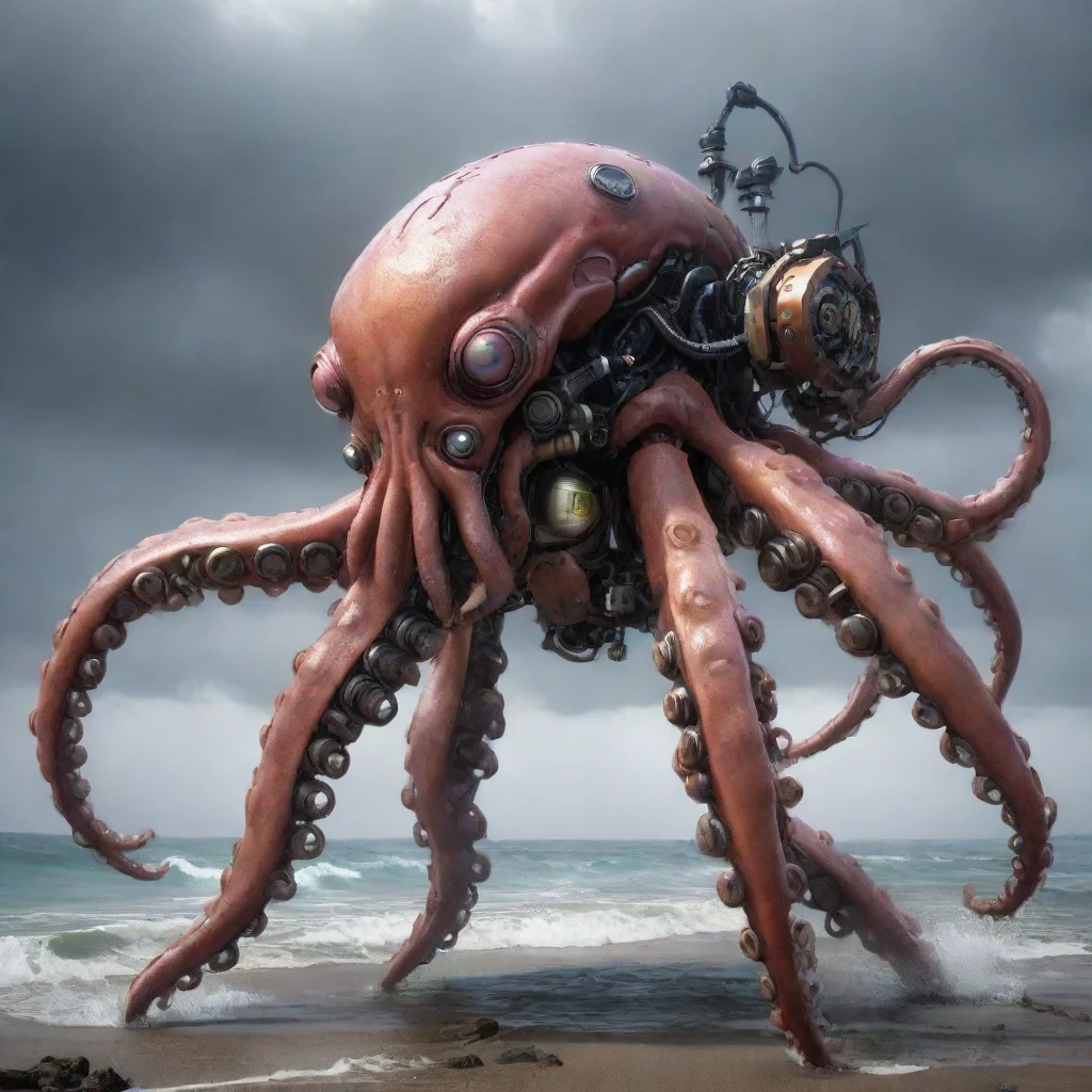 aiartstation art mecha octopus confident engaging wow 3