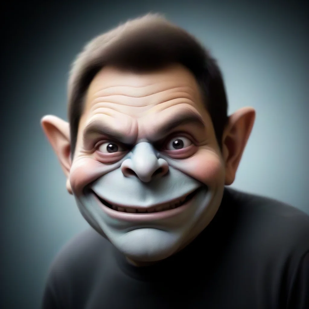aiartstation art meme troll face portrait funny face silly  confident engaging wow 3