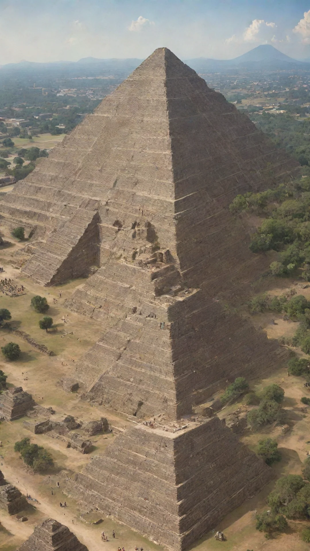 artstation art mexico pyramid with civilization context detailed confident engaging wow 3 hdtall