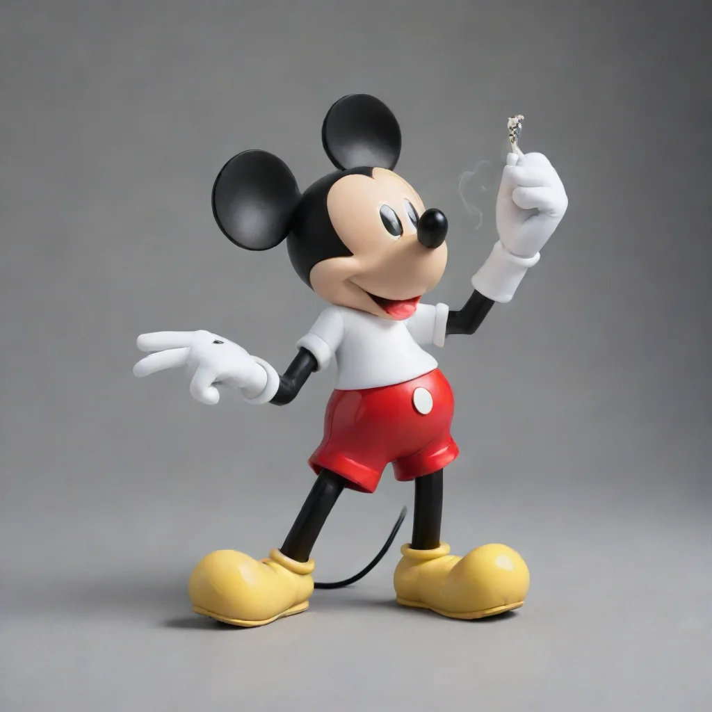aiartstation art mickey mouse rolling up a joint confident engaging wow 3