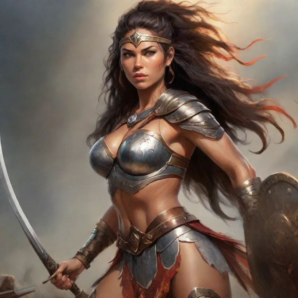 aiartstation art mighty warrior woman beautiful  confident engaging wow 3