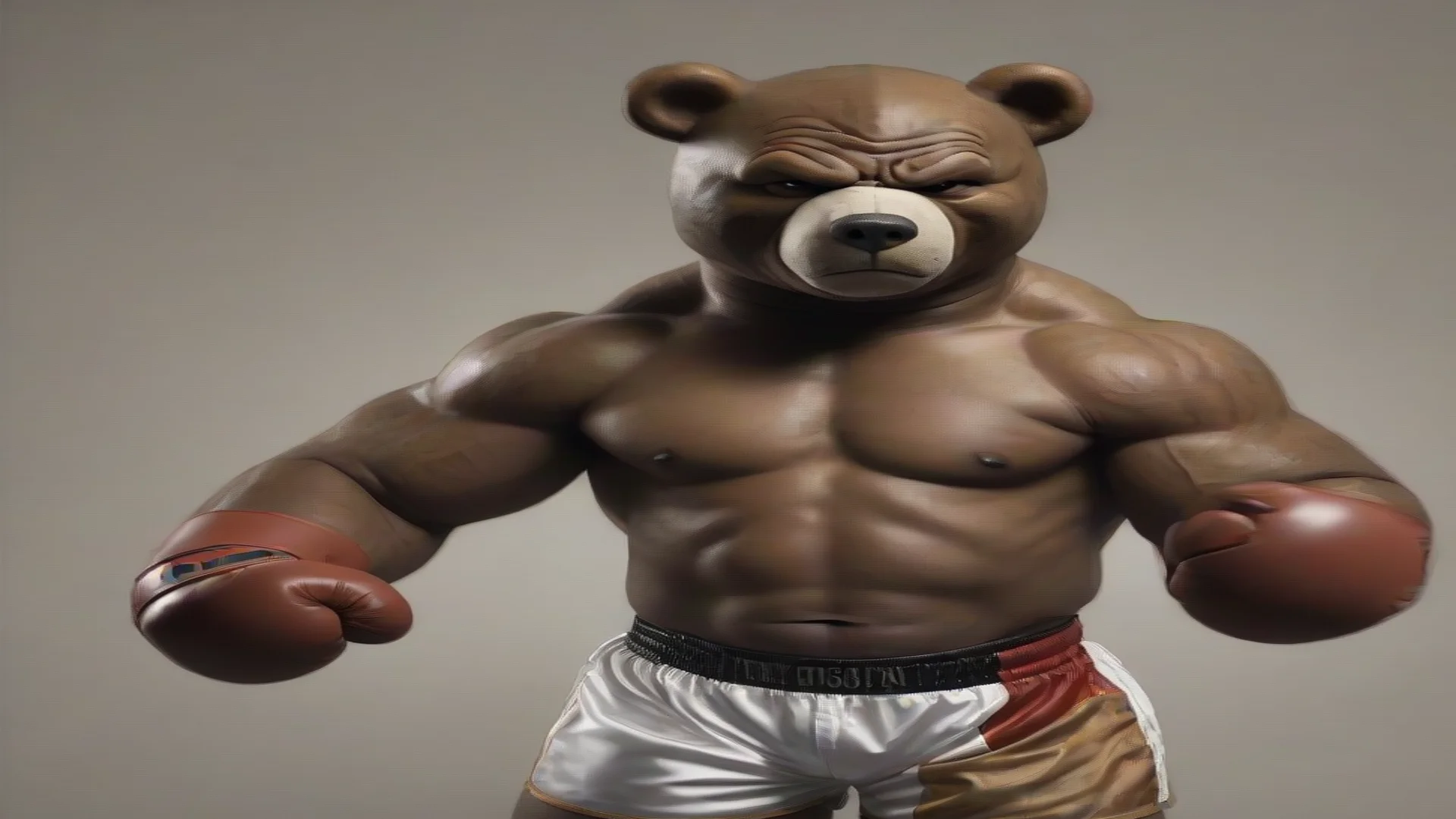 artstation art mike tyson boxinga bear confident engaging wow 3 wide
