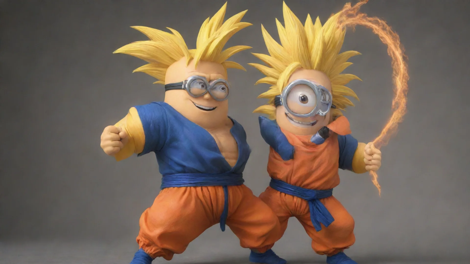 artstation art minion goku confident engaging wow 3 wide