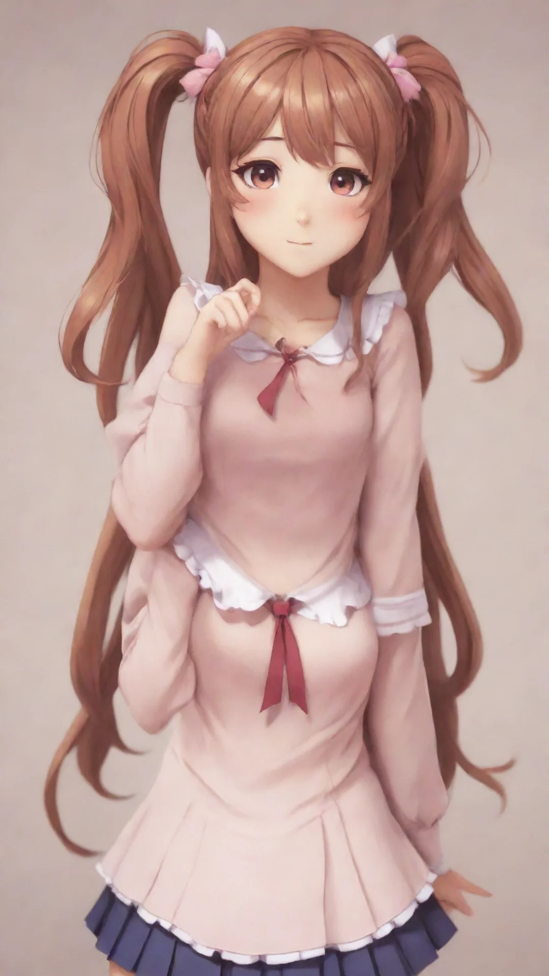 artstation art monika ddlc confident engaging wow 3 hdtall