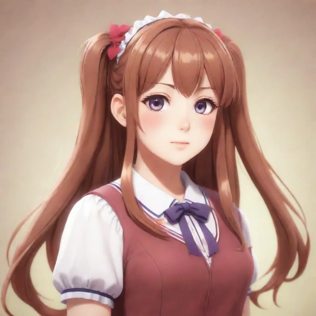 artstation art monika ddlc confident engaging wow 3