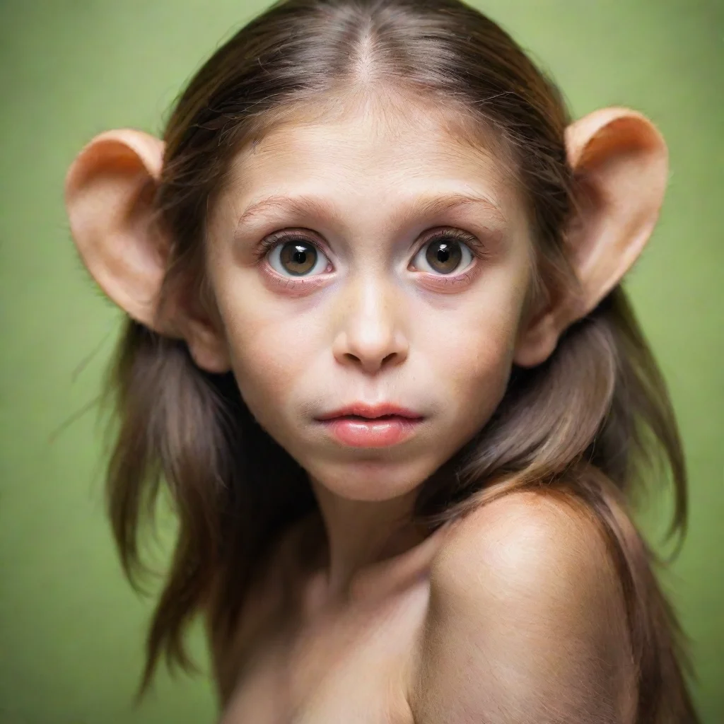 aiartstation art monkey girl confident engaging wow 3