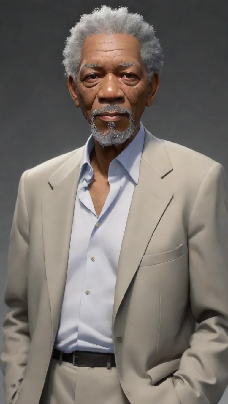 aiartstation art morgan freeman as claude wise allmighty godly anime hd character  confident engaging wow 3 tall