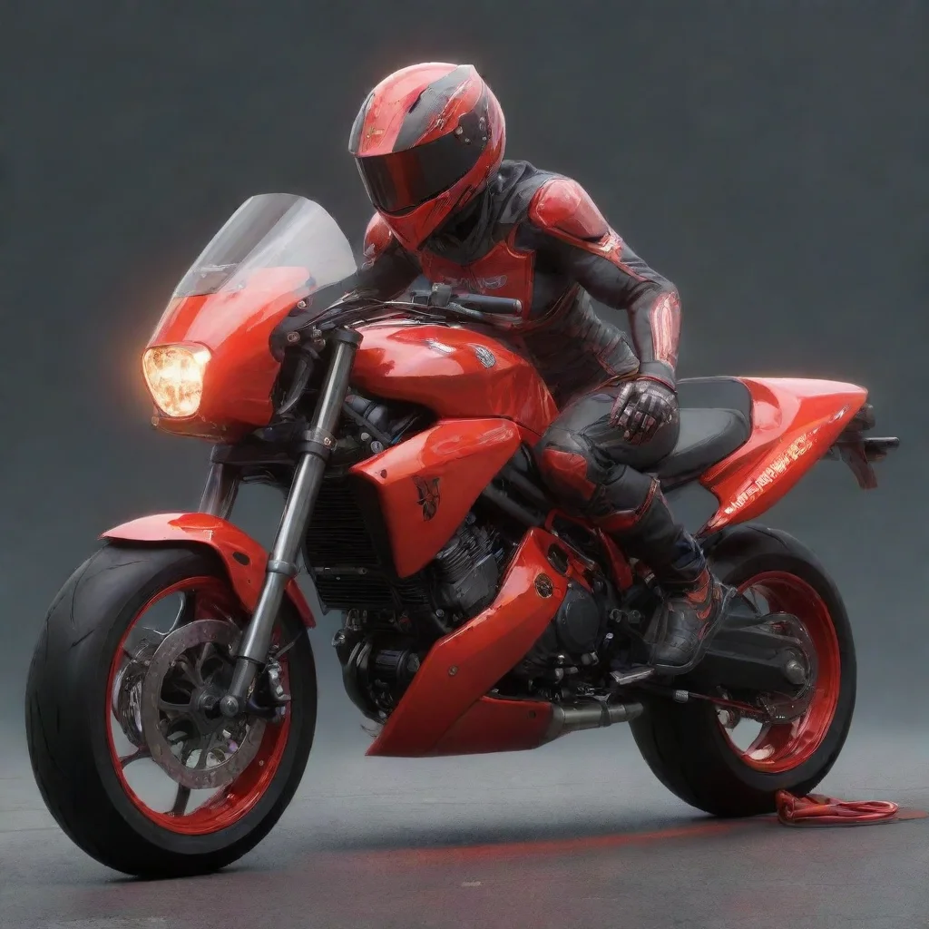 artstation art motos bolador con luces rojas confident engaging wow 3