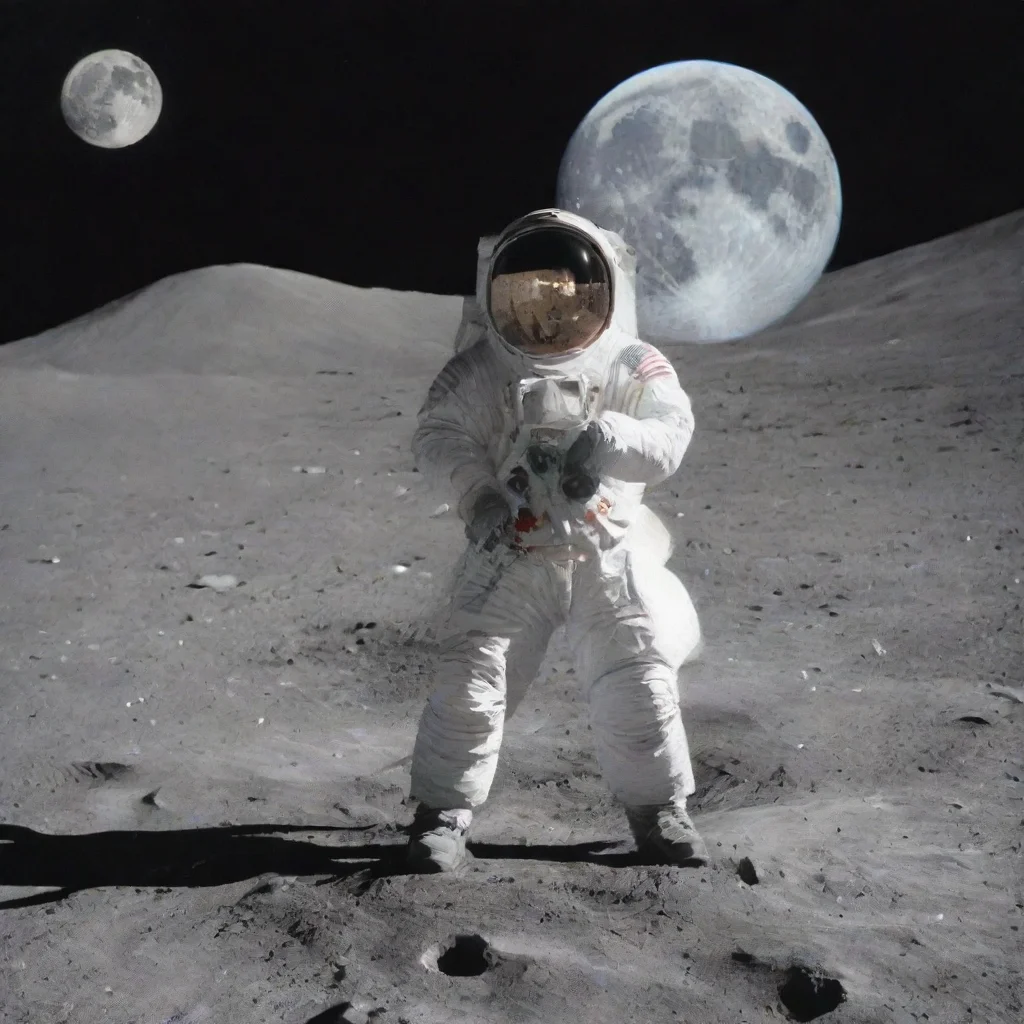 aiartstation art mr manhatten on the moon confident engaging wow 3