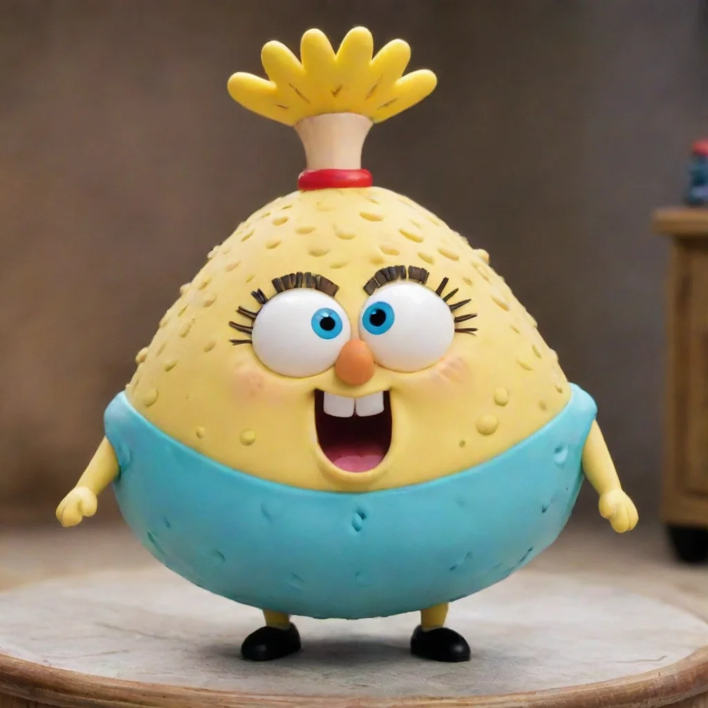 aiartstation art mrs. puff from spongebob squarepants tv show confident engaging wow 3