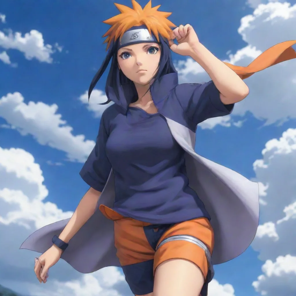 aiartstation art naruto style detailed art high render sky hd hinata confident engaging wow 3