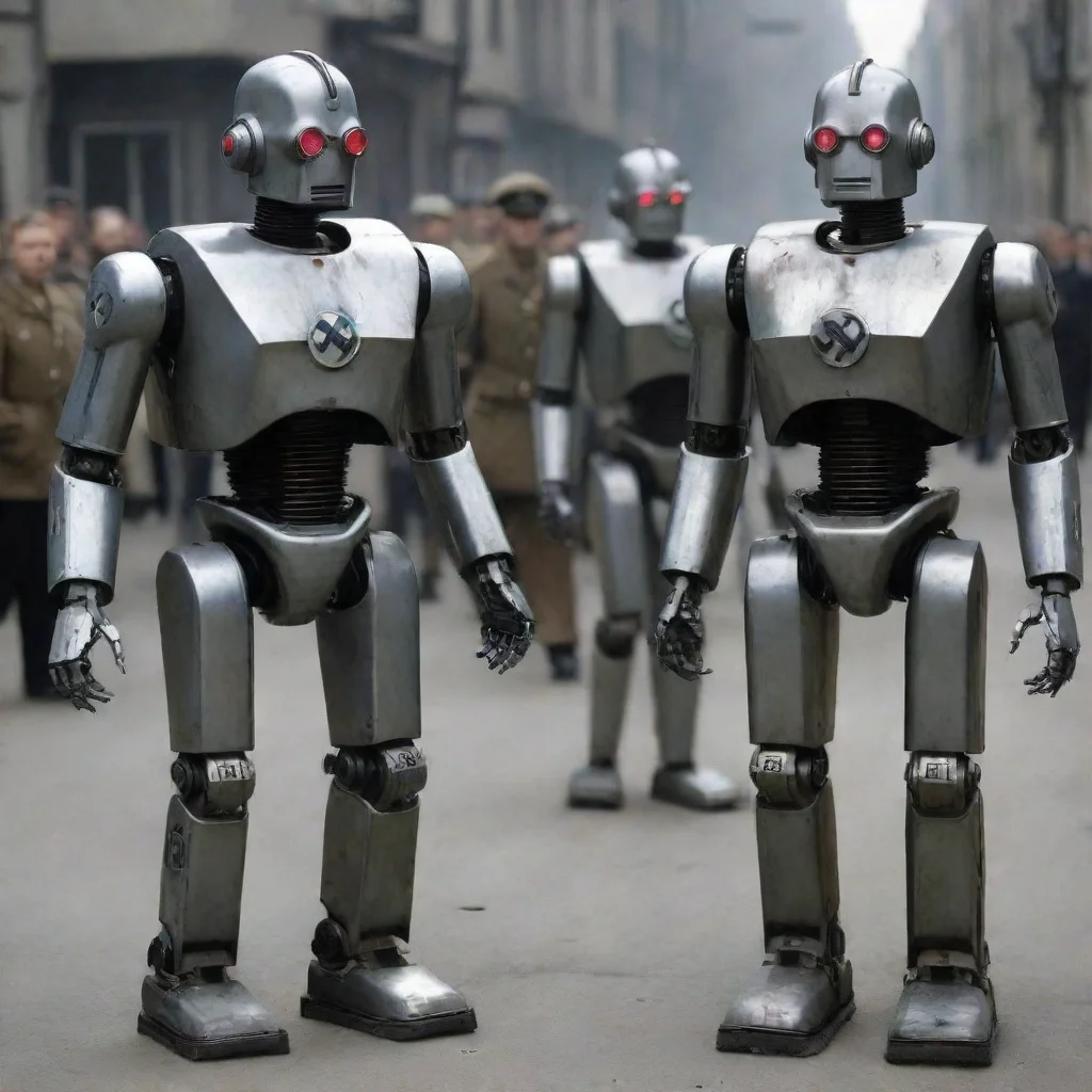 aiartstation art nazi robots confident engaging wow 3