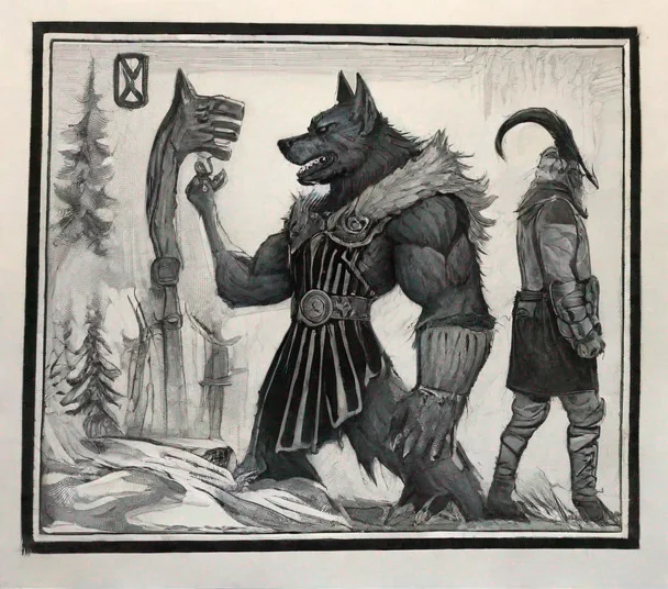aiartstation art nazi werewolf confident engaging wow 3
