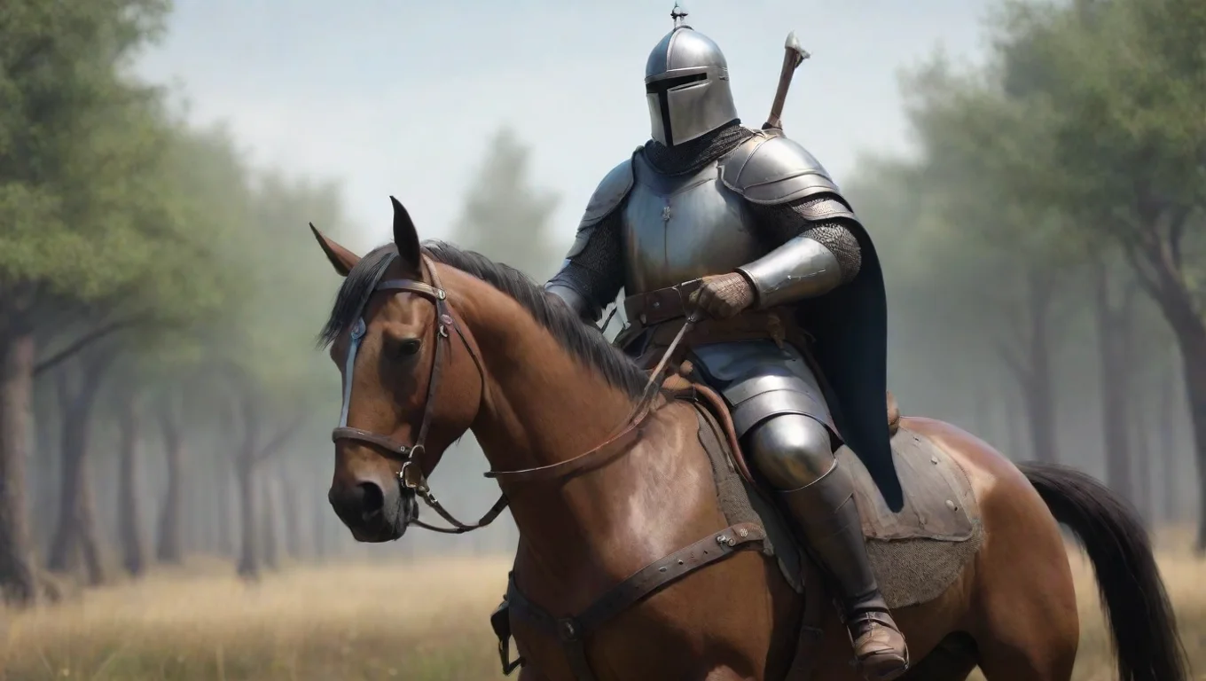 aiartstation art ned kelly armored rider on horseback with musket epic cinematic armored knight with gun realistic cartoon stylized artstation confident engaging wow 3 widescreen